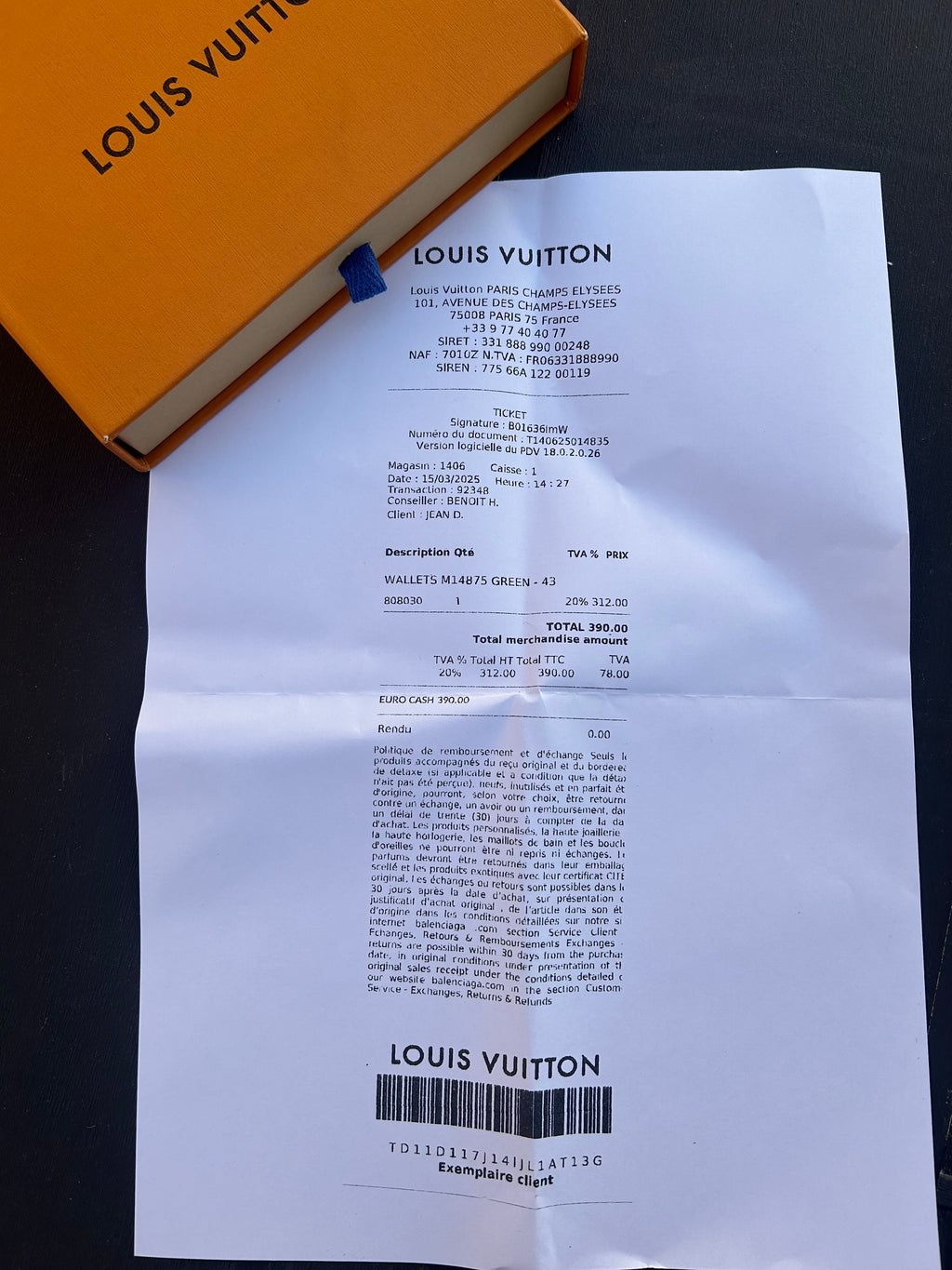 Portafoglio da golf di Louis Vuitton